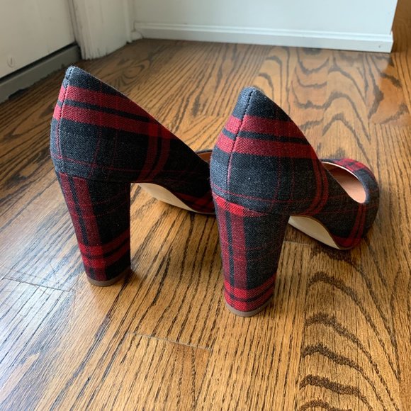J Crew Plaid Pumps- heather grey NWT Size 8 - Picture 3 of 7